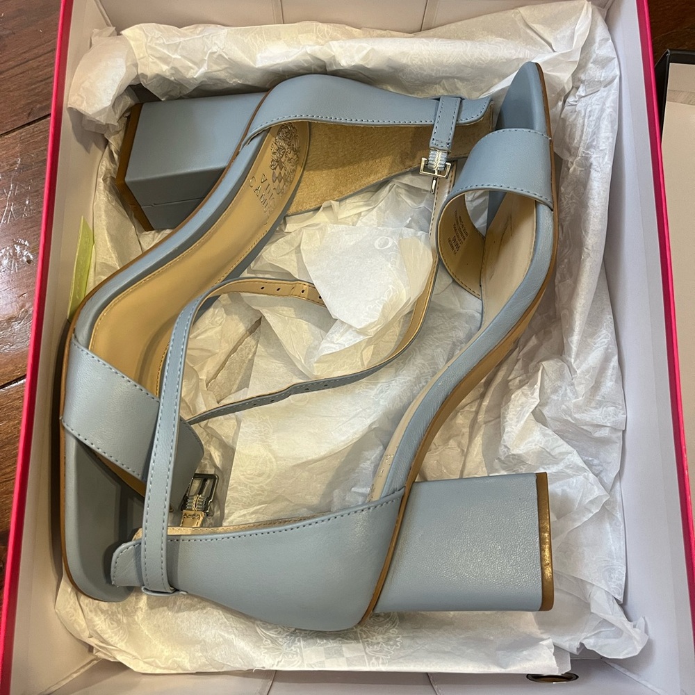 Vince Camuto Blue Block Heel Sandals